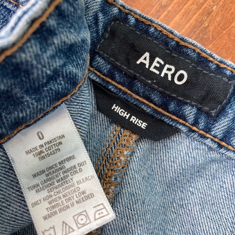 Aeropostale Size 0 Mini Jean Denim Skirt EUC